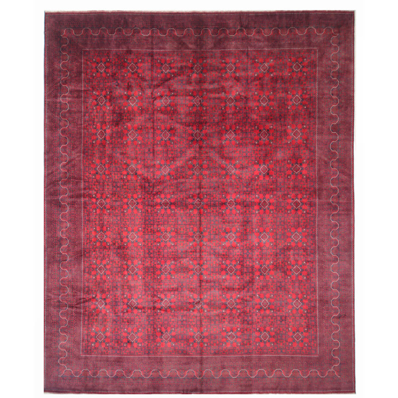 High-Quality Hand-Knotted Red Area Rug