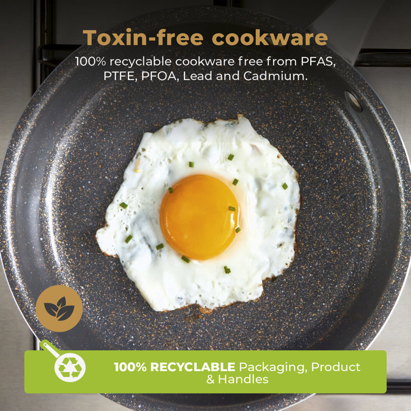Tower T900203 Cerastone Pro 30cm Forged Aluminium Frying Pan with Non-Stick Coating, Graphite