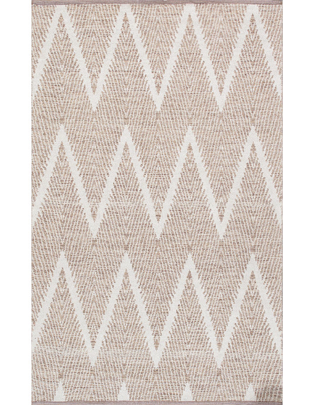 Simplicity Handmade Flatweave Cotton Beige Rug 9' x 12'