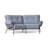 Terrace 82.5'' Wide Iron Loveseat with Cushions-43010740-26148286