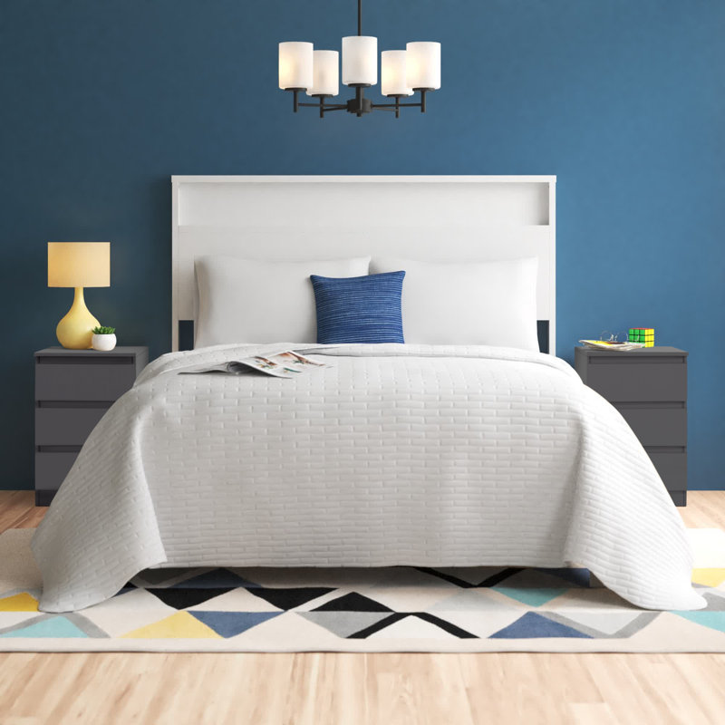 Braunstein 6 Drawer Bedside Table, Grey
