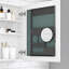 Armoire pour miroir de salle de bain 20 po x 26 po - Bois d'ingénierie blanc. Fixé au mur. Encastré / Surface. Tient les rasoirs en toute sécurité. Coffre de rangement avec portes 20,83 lb à droite, l 20 po x H 26 po, blanc, bois, monté-462778863
