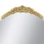 Miroir mural rond blanc et doré avec écusson floral French Country