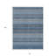 Tapis intérieur lavable rayé bleu et ivoire 8 pi x 10 pi