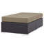 Repose-pieds d'extérieur rectangulaire avec coussin Convene-1608561258