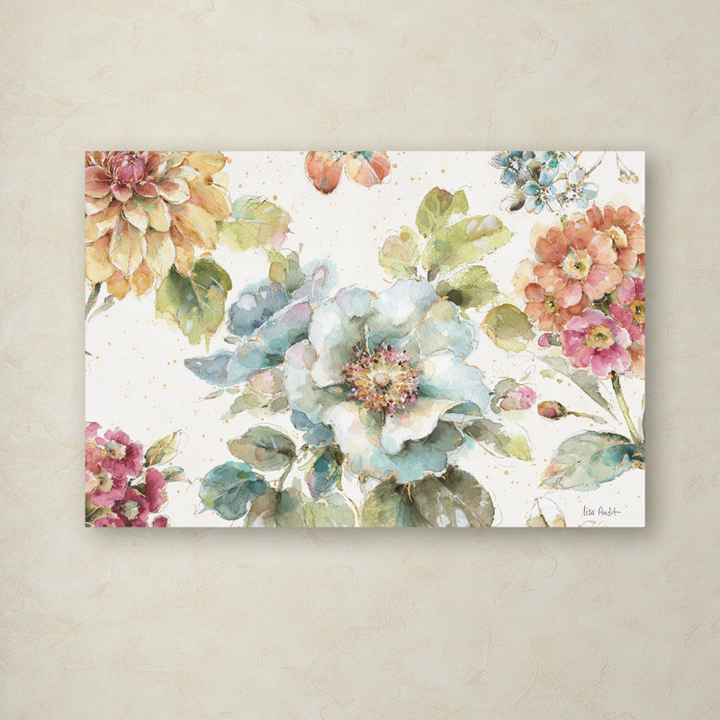 « country fleuri i », impression sur toile, H 12 po x l 19 po x P 2 po