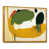 Toile avec cadre flottant or