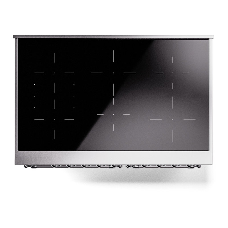ILVE Nostalgie II 40 in Induction Range, Stainless Steel/Chrome