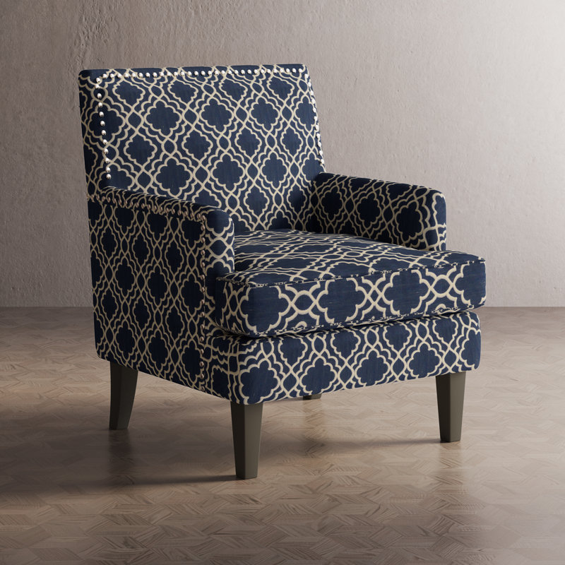 Arvetta Upholstered Armchair, Marine Polyester Blend