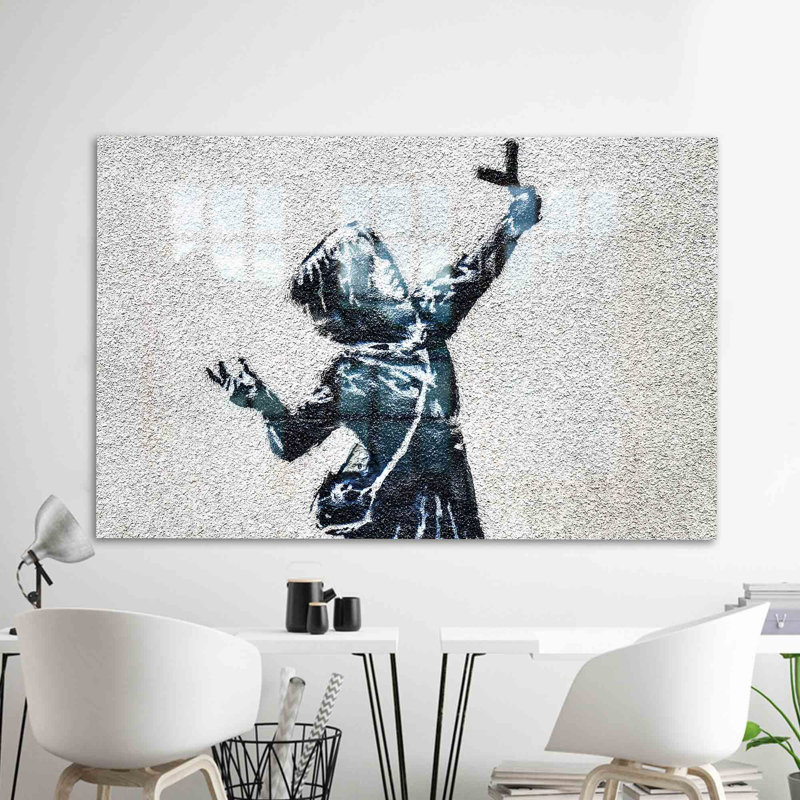 Art mural moderne en verre Silhouette Girl, H 47,2 po x l 70,9 po