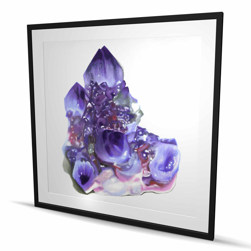 Améthyste - imprimé mauve encadré mauve pour la décoration intérieure