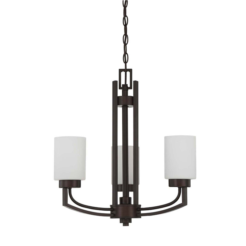 Abishek 3 - Light Dimmable Drum Chandelier, Bronze