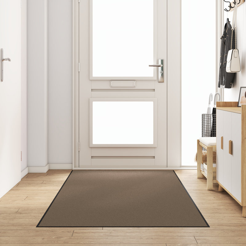 Non-Slip No Pattern Doormat, Beige, 120 x 300 cm