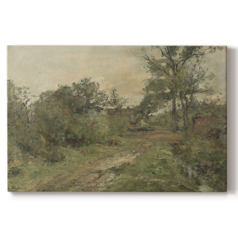 Paysage rétro - CDLxxxi - impression, H 19 po x l 28 po x P 1,5 po, Toile tendue