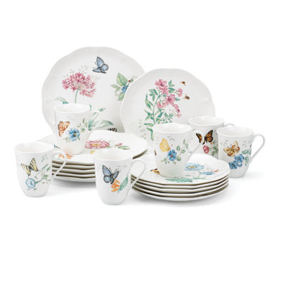Lenox Butterfly Meadow 18-piece Dinnerware Set In White