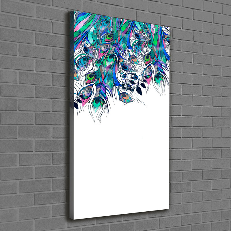 Peacock Feathers - Wrapped Canvas Print