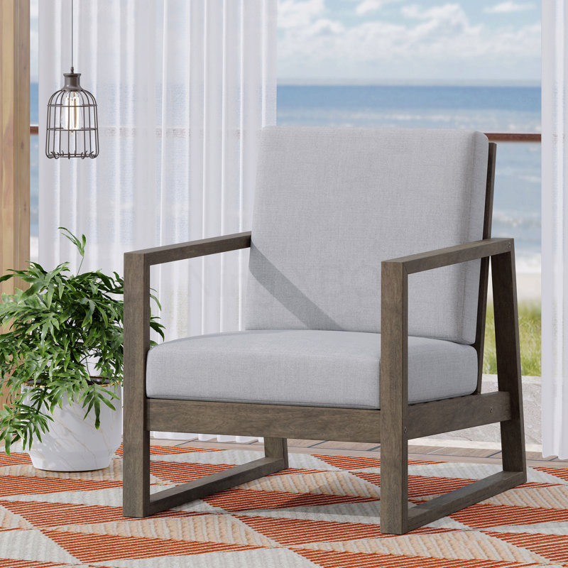 Fauteuil club de patio belge, Gray Cushion/Dark Gray Frame