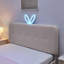 Kids Boucle Fabric Bed with Oversized Rabbit Ear Headboard, LED Lighting & 4 Storage Drawers-91399875