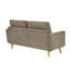 Canapé capitonné 67,7 po de largeur Mid-Century avec pieds en bois