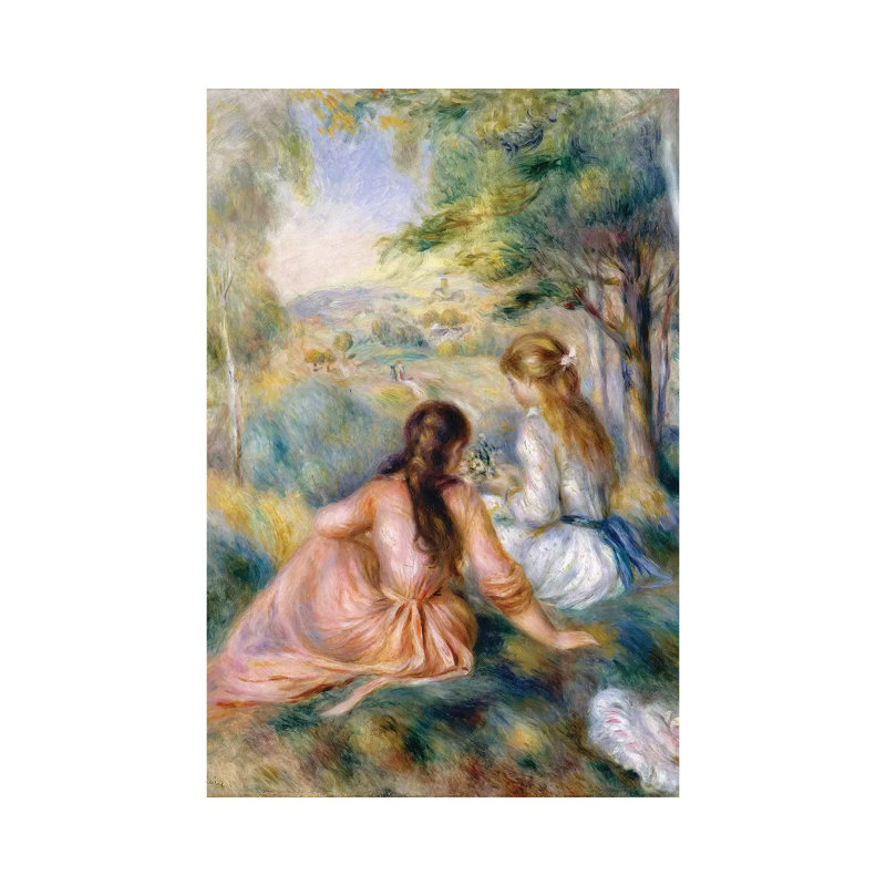 In The Meadow, 1888-92 by Pierre-Auguste Renoir - Wrapped Canvas Painting, 20.32 cm H x 30.48 cm W