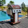 Permasteel 3-Burner Compact Propane Gas Grill with Foldable Side Tables and Grilling Tool Hooks