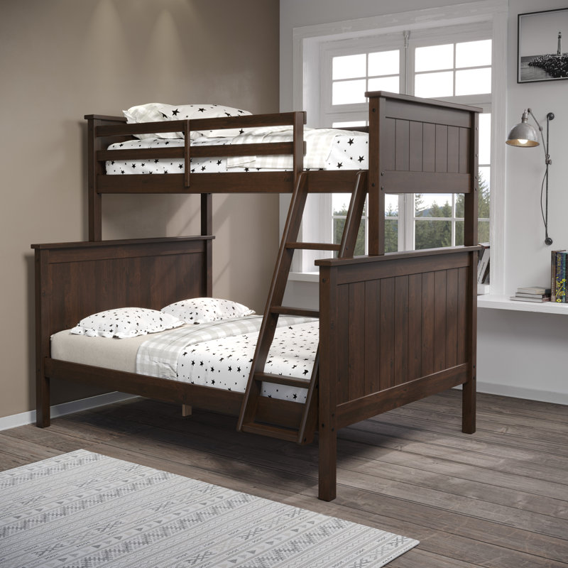 Fermon Solid Wood Bunk Bed, Walnut