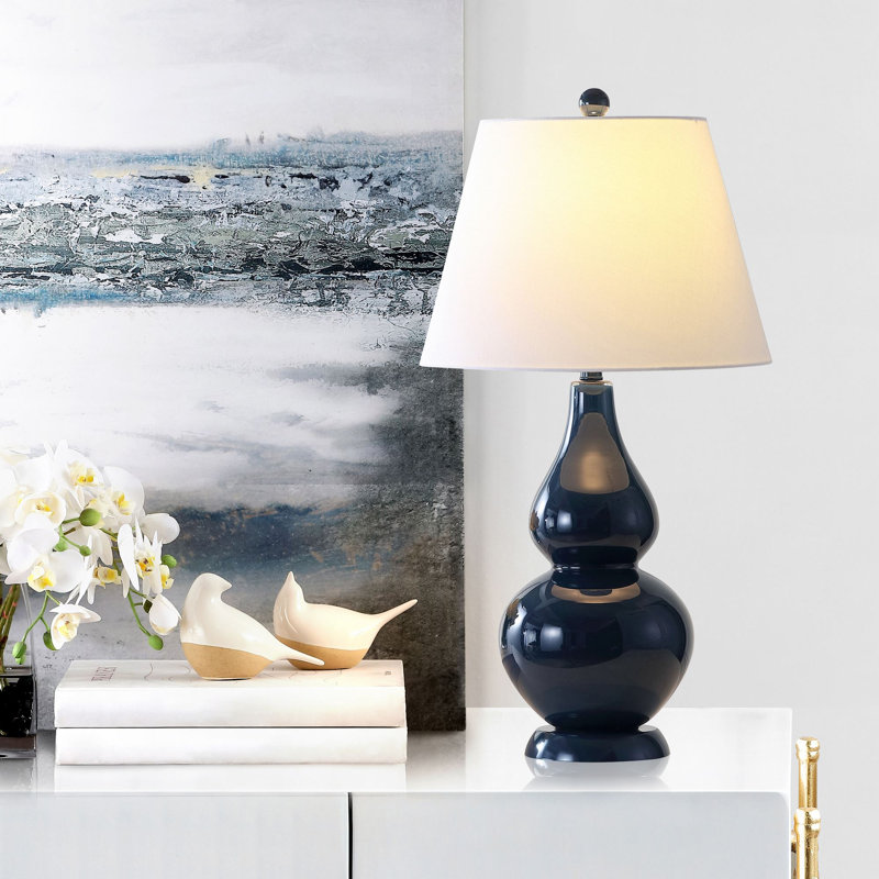 Moriarty Ceramic Table Lamp, Navy