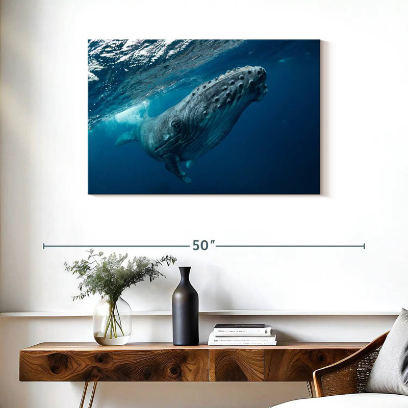 Whale Near Surface, 24" H x 36" W