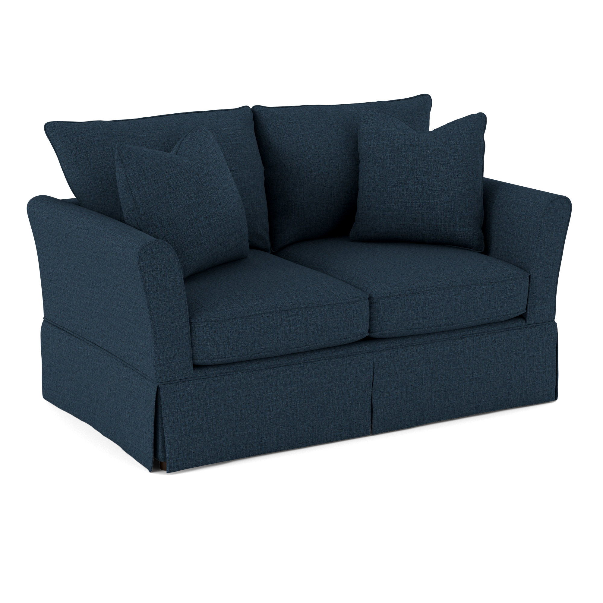 Shelby 60'' Upholstered Sleeper Sofa, Zuma Navy Textured Linen