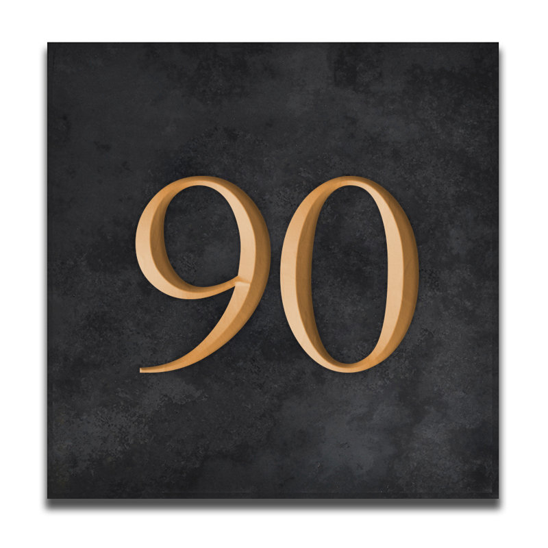 Velia 17.78cm H Stone House Number, Gold, 90