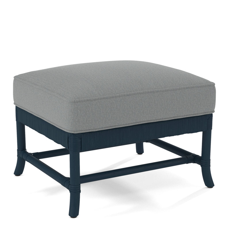 Lafayette Ottoman, Blueberry, Light Blue Performance Fabric; 0851-55