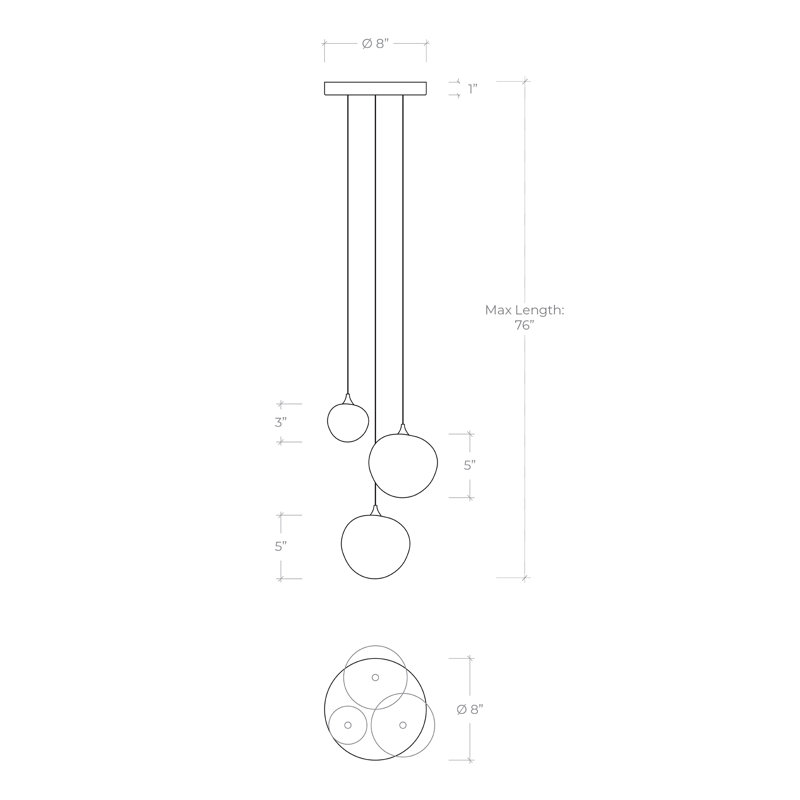 Voyage Twigs 3 Pendant Lights, White