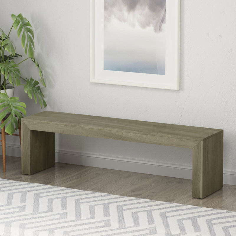 Banc en acacia, banc de salle à manger, banc d'entrée, banc en bois