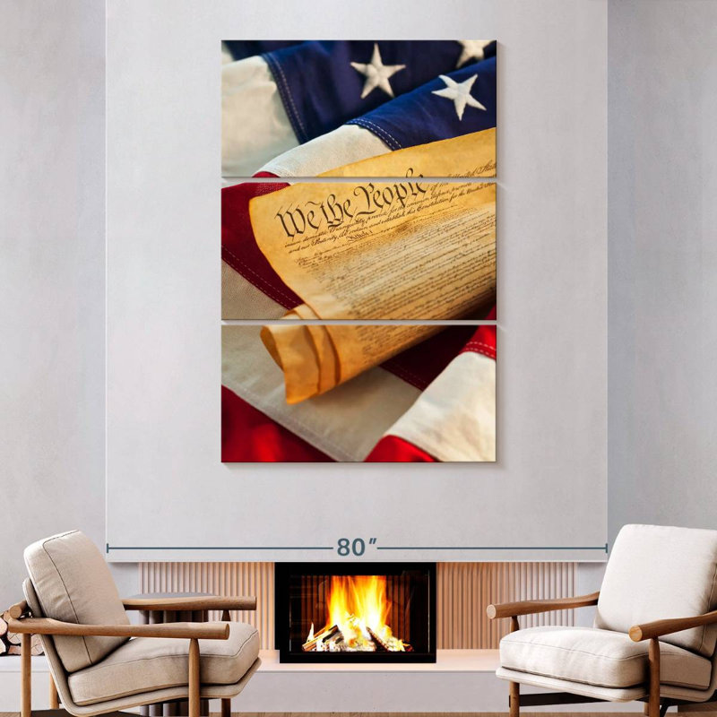 Keiri American Flag Preamble, 74" H x 48" W