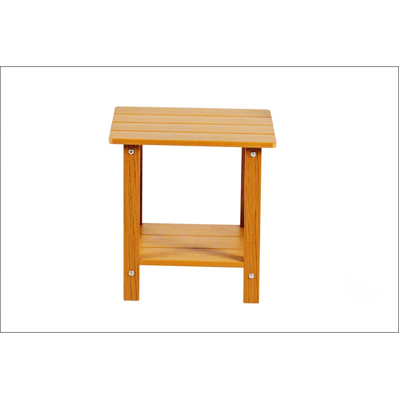 Wood-Grain Imitation Wood Side Table, Simple Yet Textured For Outdoor Picnics And Everyday Use., Teak