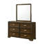 Mobilier de chambre à coucher contemporain en bois brun foncé avec commode 6 tiroirs 1 pièce