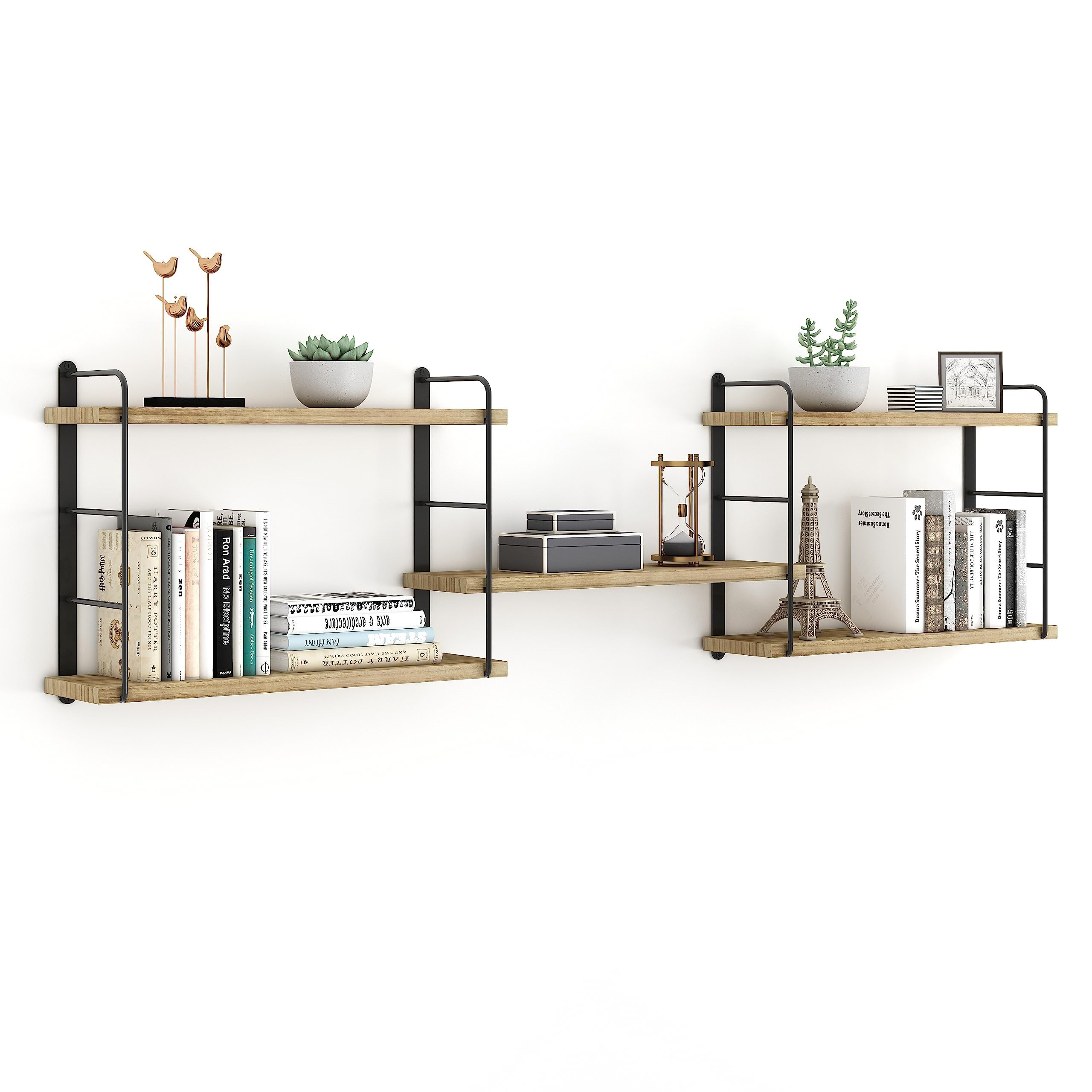 17 Stories Wall Mounted Floating Shelves, Wall Decor Wood Shelves, Easy