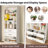 Giesa 71"H Modern White Bookcases Storage Bookshelf with 2 Drawers & 7 Open Shelves