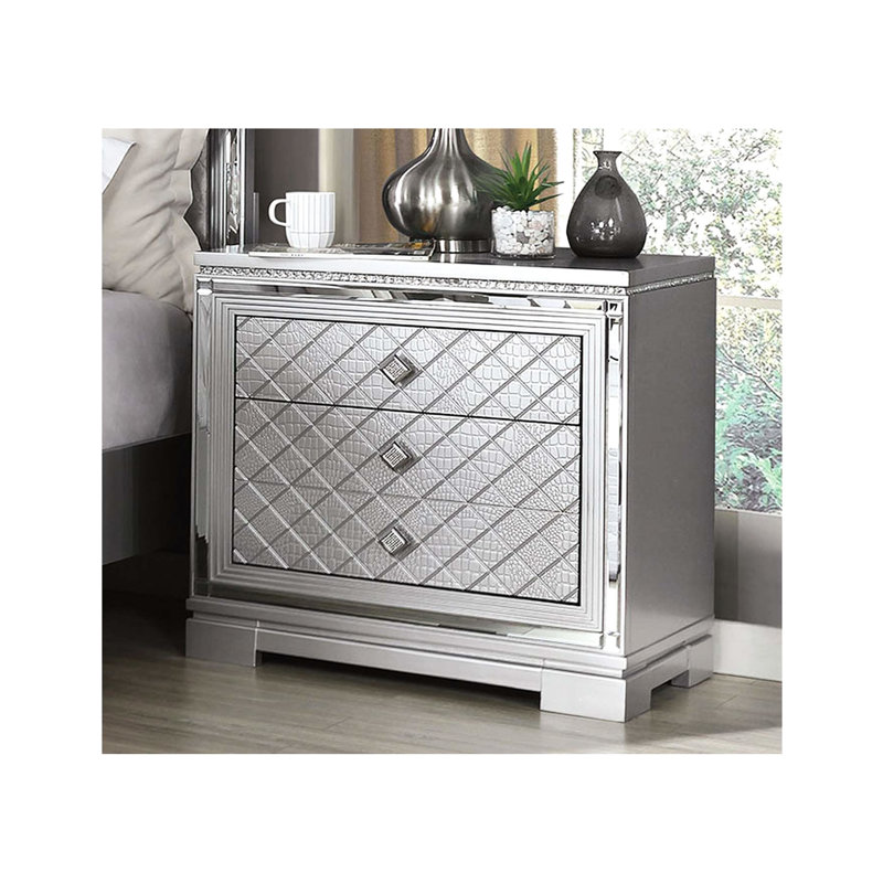 Table de chevet Tourmalet Glamour Silver