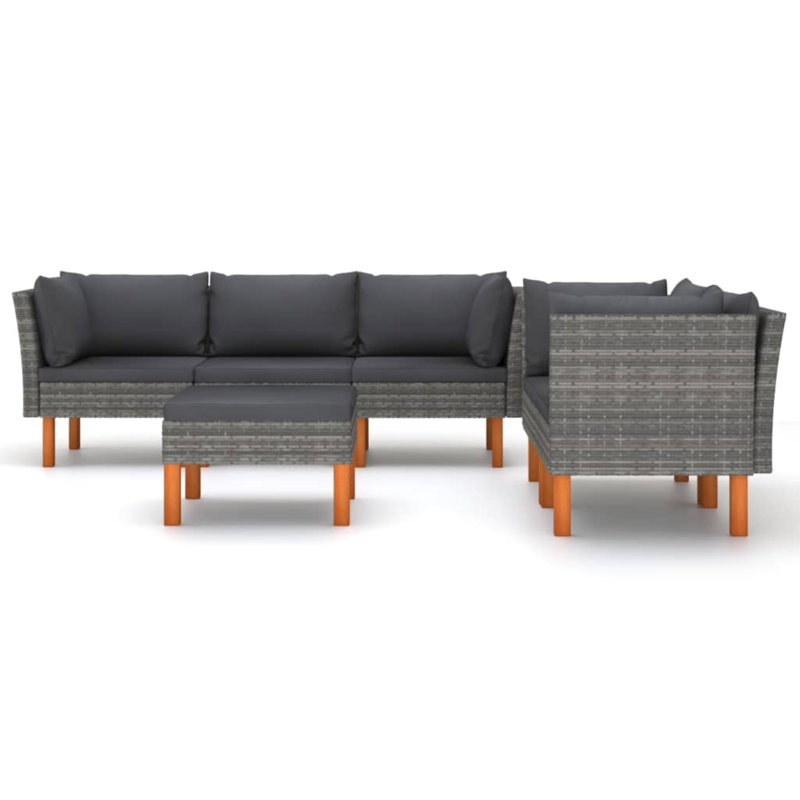 Chaise longue avec coussins Brause, Gris, Gris