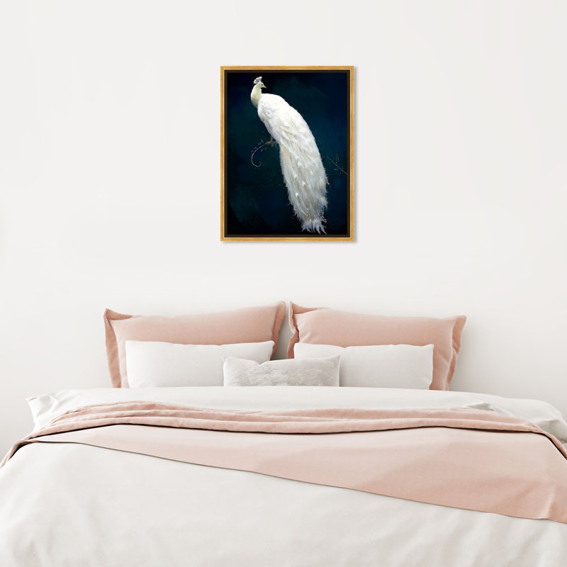 Habillé de plumes - impression, Toile avec cadre photo, H 36 po x l 24 po, Doré