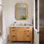 Armoire à miroir murale en bois avec tablettes de rangement