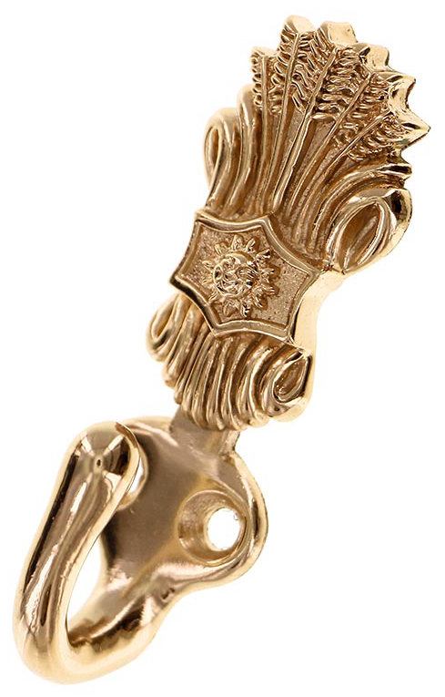 Sforza Wall Hook, Polished Gold