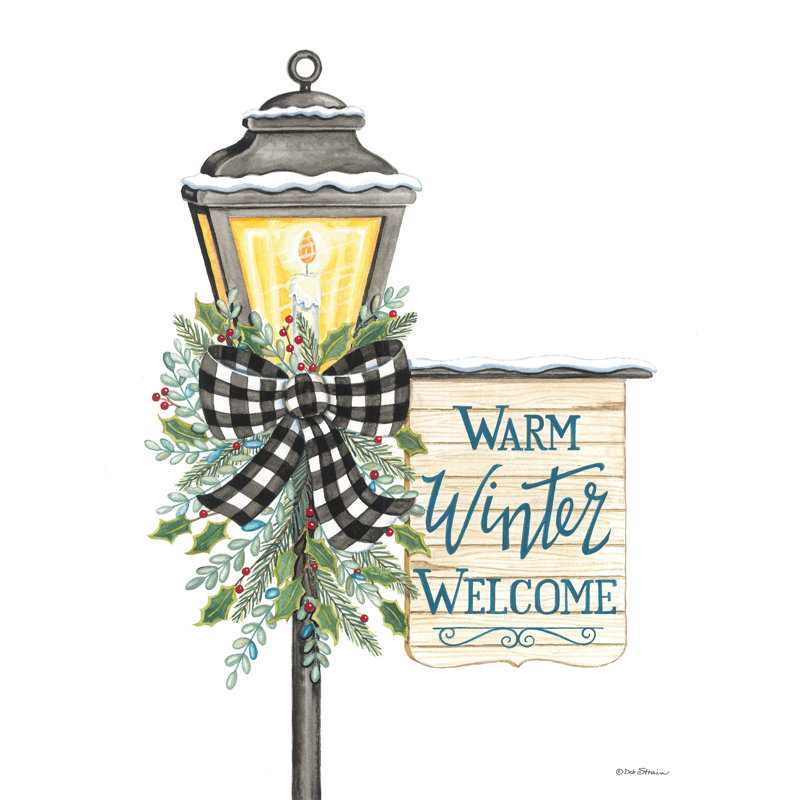 Winter Lamppost, 12" H x 8" W