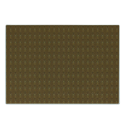 Ambesonne Chocolate Brown Tempered Glass Cutting Board Aztec Motif Pattern Multicolor