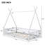 Lit simple en bois avec clôture, blanc-2002333477