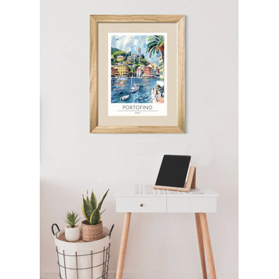 Portofino Serene River View Art Print