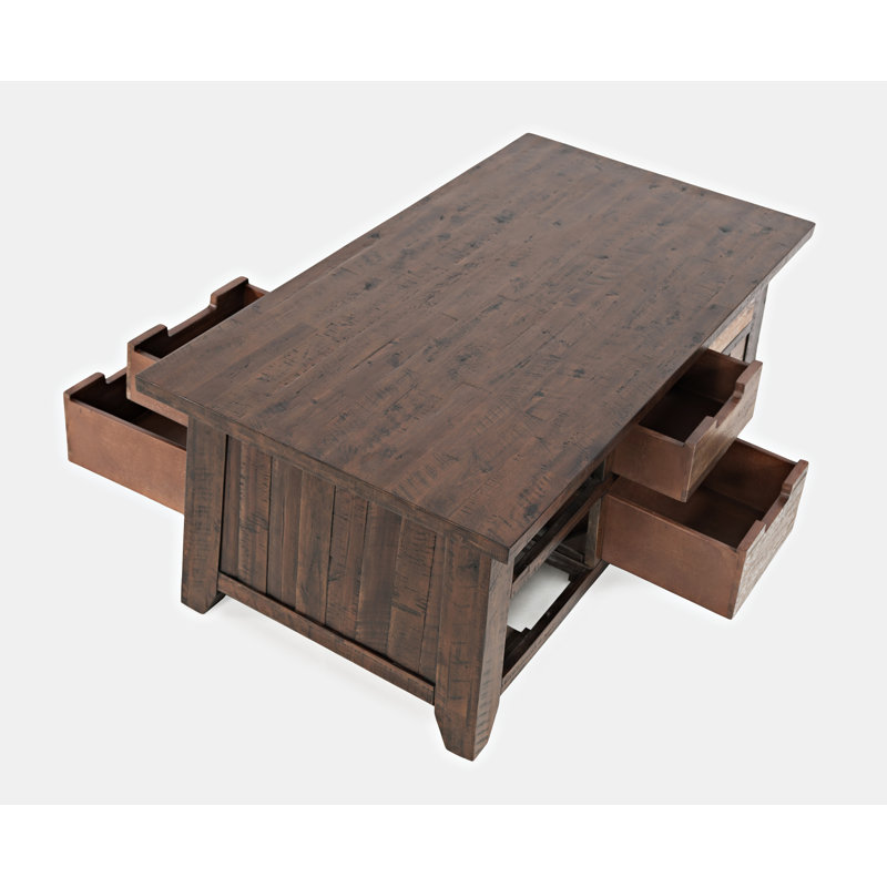 Gurbaaz Solid Wood Top Single Coffee Table