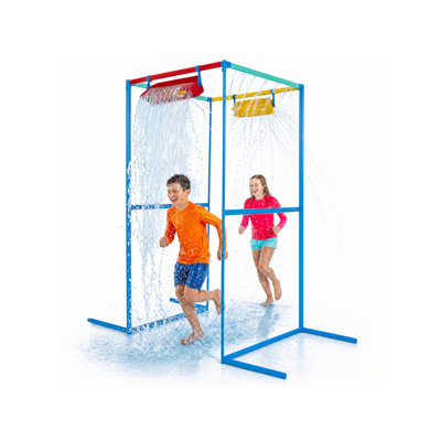 GoSports Splash Station Waterpark - Parc aquatique pour enfants, équipement de jeu aquatique extérieur avec arroseurs et seau