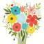 «Seaside Bouquet I» par Michael Mullan, impression sur toile tendue-20824256-72792998-72793003